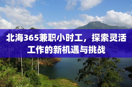 北海365兼职小时工，探索灵活工作的新机遇与挑战