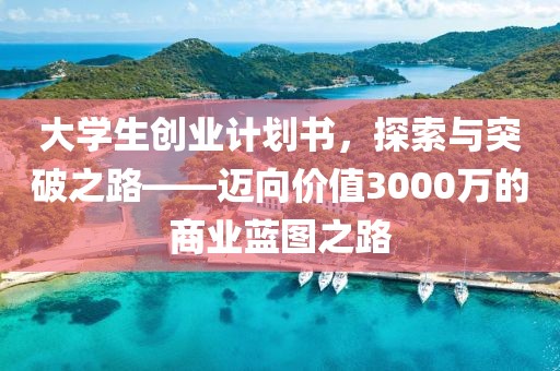 大学生创业计划书，探索与突破之路——迈向价值3000万的商业蓝图之路