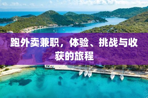 跑外卖兼职，体验、挑战与收获的旅程