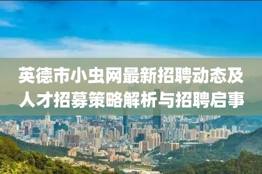 英德市小虫网最新招聘动态及人才招募策略解析与招聘启事