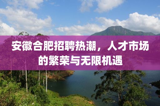 安徽合肥招聘热潮，人才市场的繁荣与无限机遇