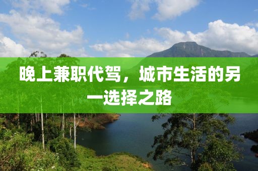 晚上兼职代驾，城市生活的另一选择之路