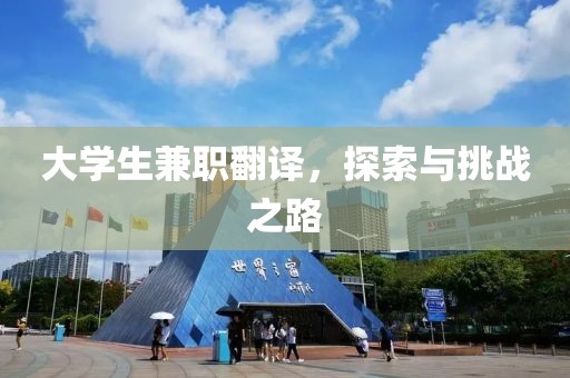 大学生兼职翻译，探索与挑战之路